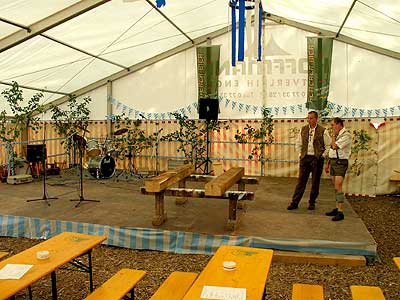 Sommerfest - Aufbau 2003
