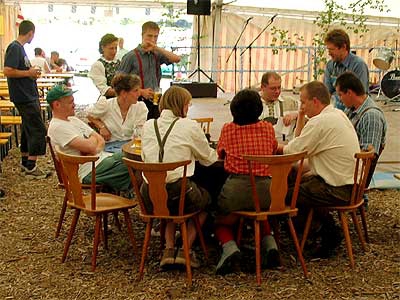 Sommerfest - Aufbau 2003